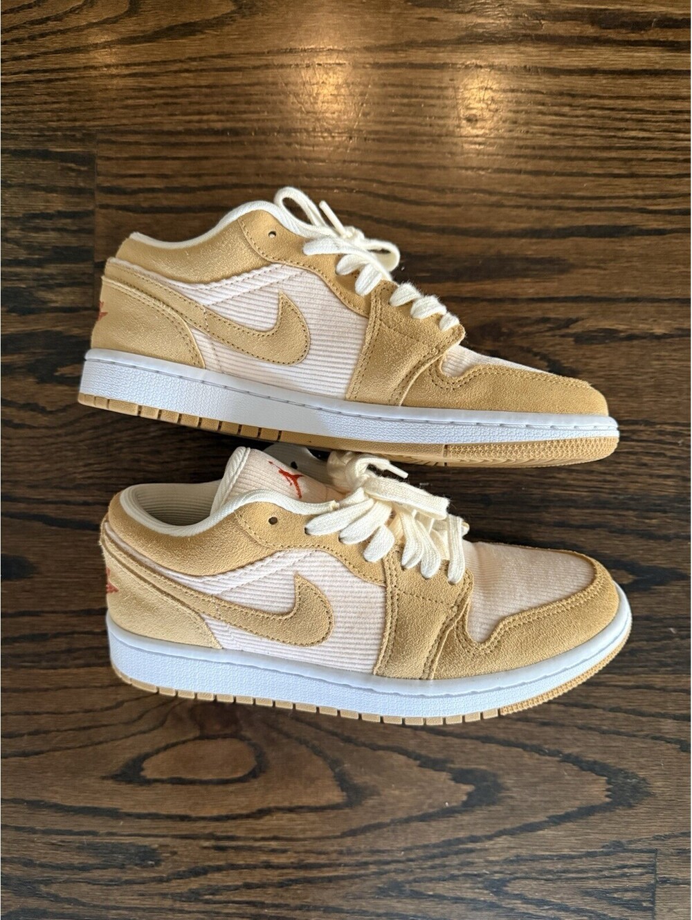 Nike Air Jordan 1 Shoes Low SE Corduroy Tan Cream DH7820-700 Women’s Size 7